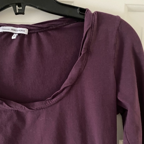 James Perse long sleeve fitted T with scoop neck - Picture 6 of 6